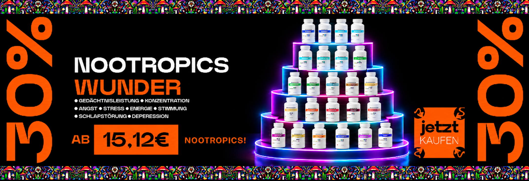 Nootropics 30% reduziert