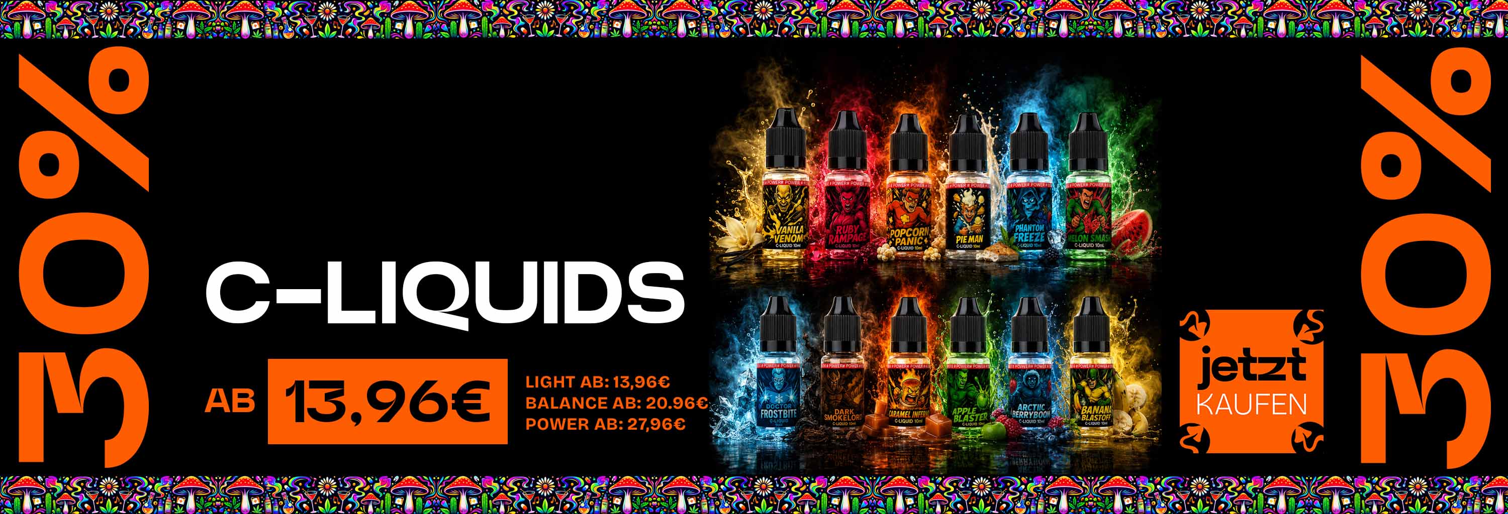 30% auf alle C-Liquids