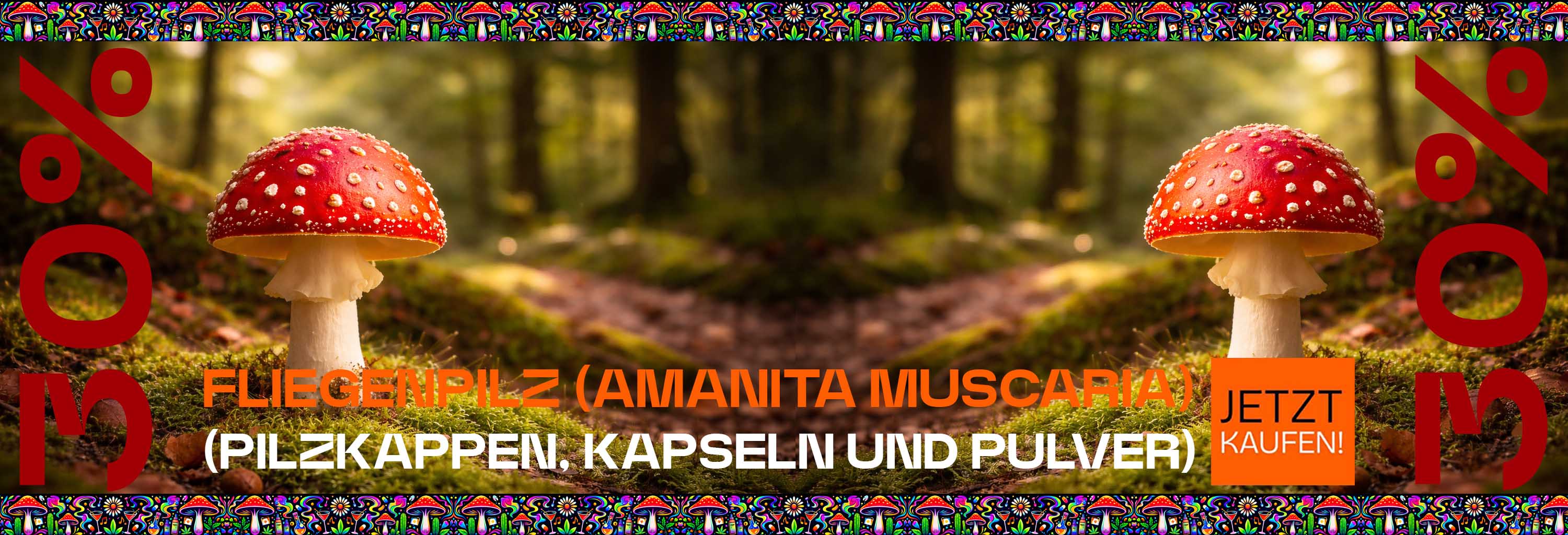 Amanita Muscaria - Pilzkappen, Kapseln und Pulver 30% reduziert!