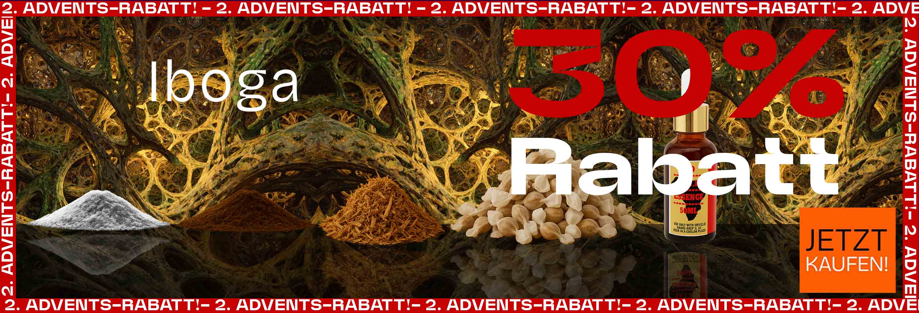30% auf Iboga Produkte