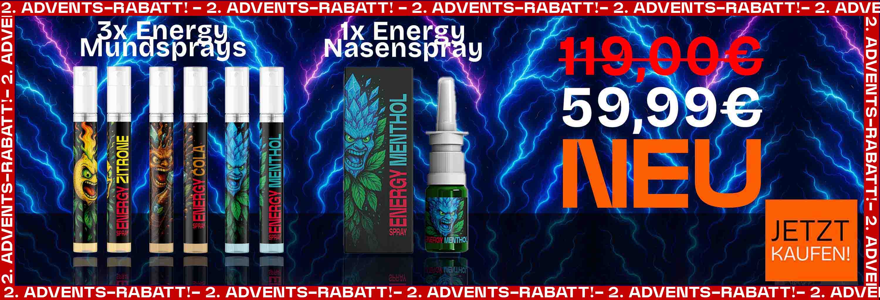 Energy Mundsprays & Energy Nasenspray - neue Sorten