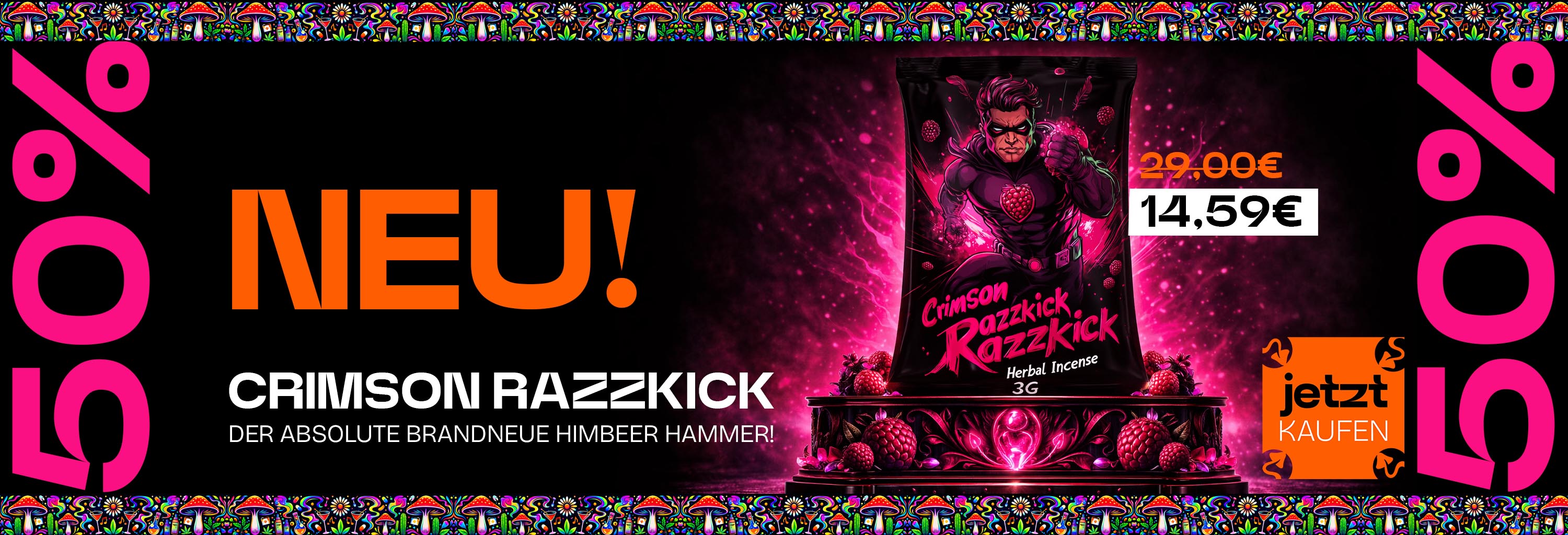 Neue Räuchermischung - Crimson Razzkick