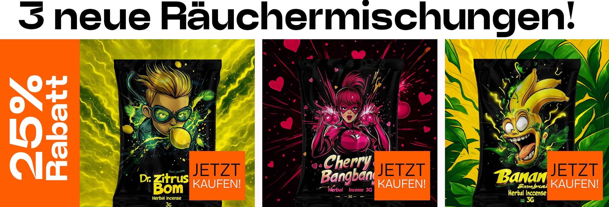 3 neue Räuchermischungen