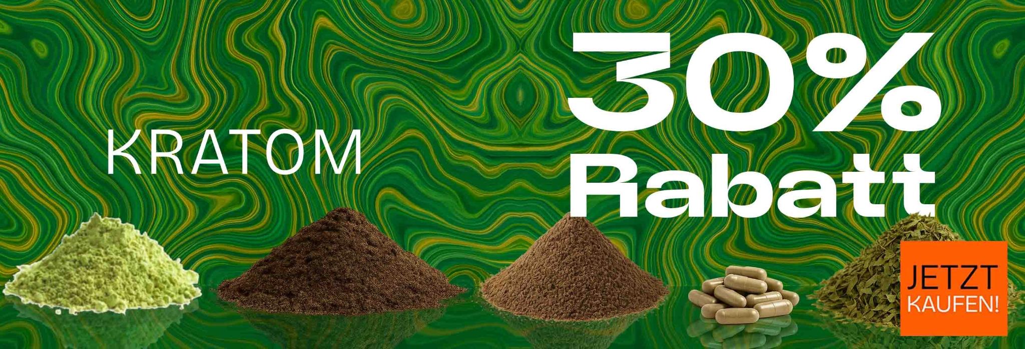 30% auf alle Kratomsorten