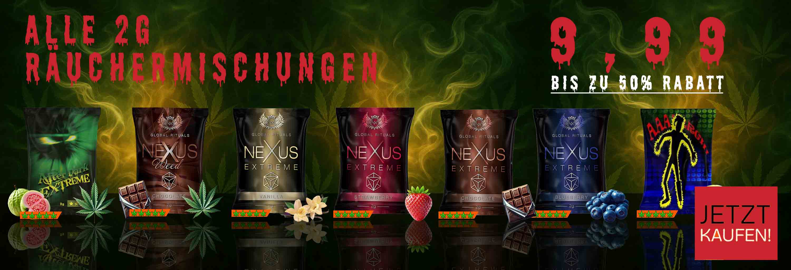 Alle 2g Räuchermischungen nur 9,99