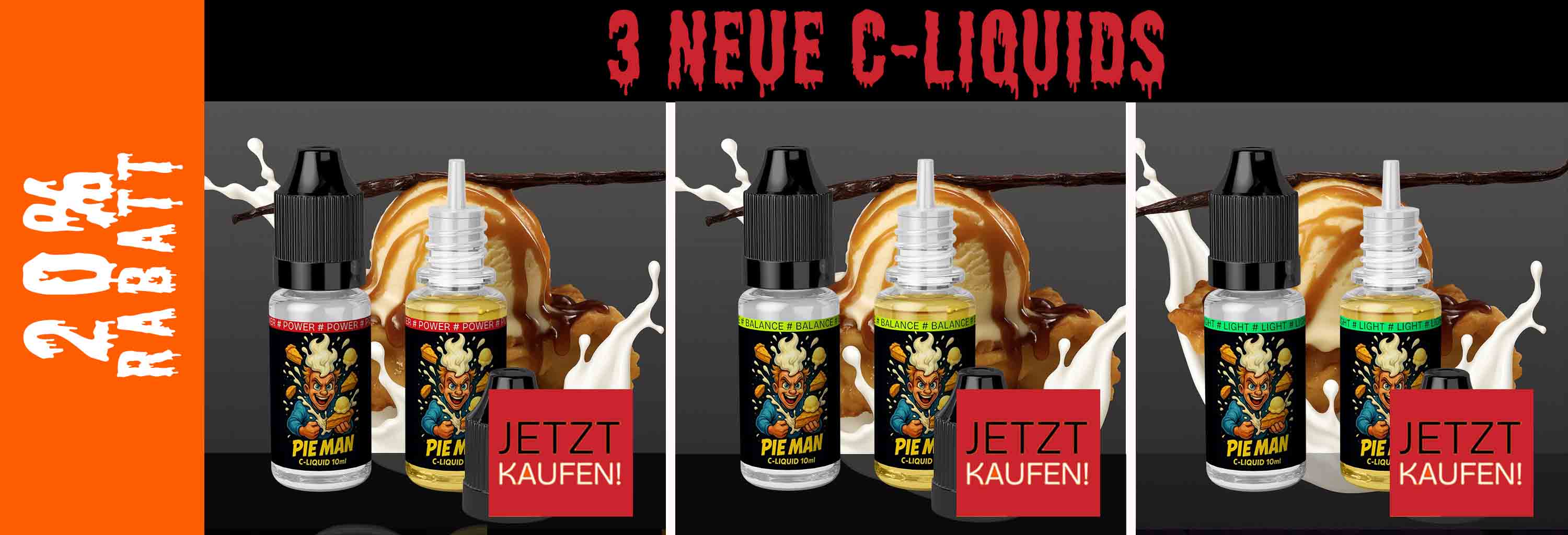 3 neue C-Liquids - Pie Man