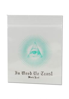 Black Leaf In Weed We Trust Zip-Beutel 50µ