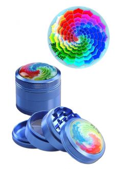 Black Leaf Mandala Alu-Grinder 4-tlg. h.blau