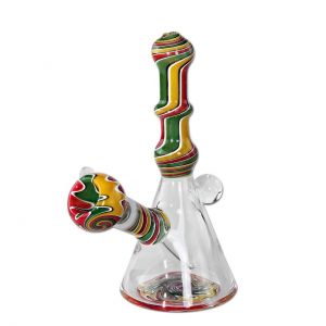 Mini-Bong mit Schlitzdiffusor rasta