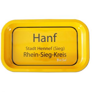 Black Leaf Rolling Tray Ortsschild HANF M